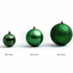 Boule De Noël|EMINZA Lot de 30 boules de Noël assorties New Alpine Vert sapin
