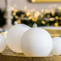 Boule De Noël|EMINZA Lot de 30 boules de Noël assorties New Alpine Blanc