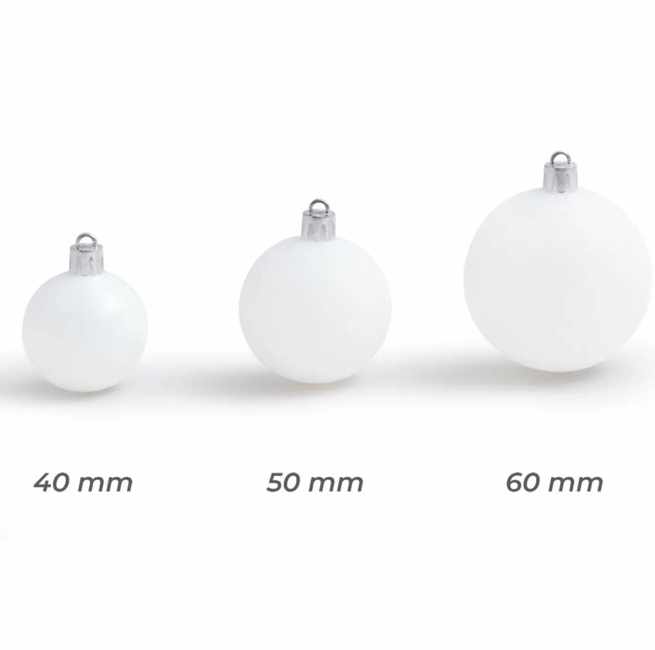 Boule De Noël|EMINZA Lot de 30 boules de Noël assorties New Alpine Blanc
