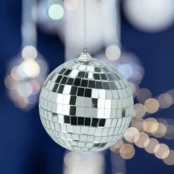 Boule De Noël|KOOPMAN Lot de 12 boules de Noël (D100 mm) Night Fever Argent