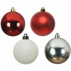 Boule De Noël|KAEMINGK Lot de 30 boules de Noël (D60 mm) Alpine multi Blanc / Rouge