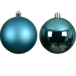 Boule De Noël|KAEMINGK Lot de 6 boules de Noël (D80 mm) Aravis Bleu pétillant