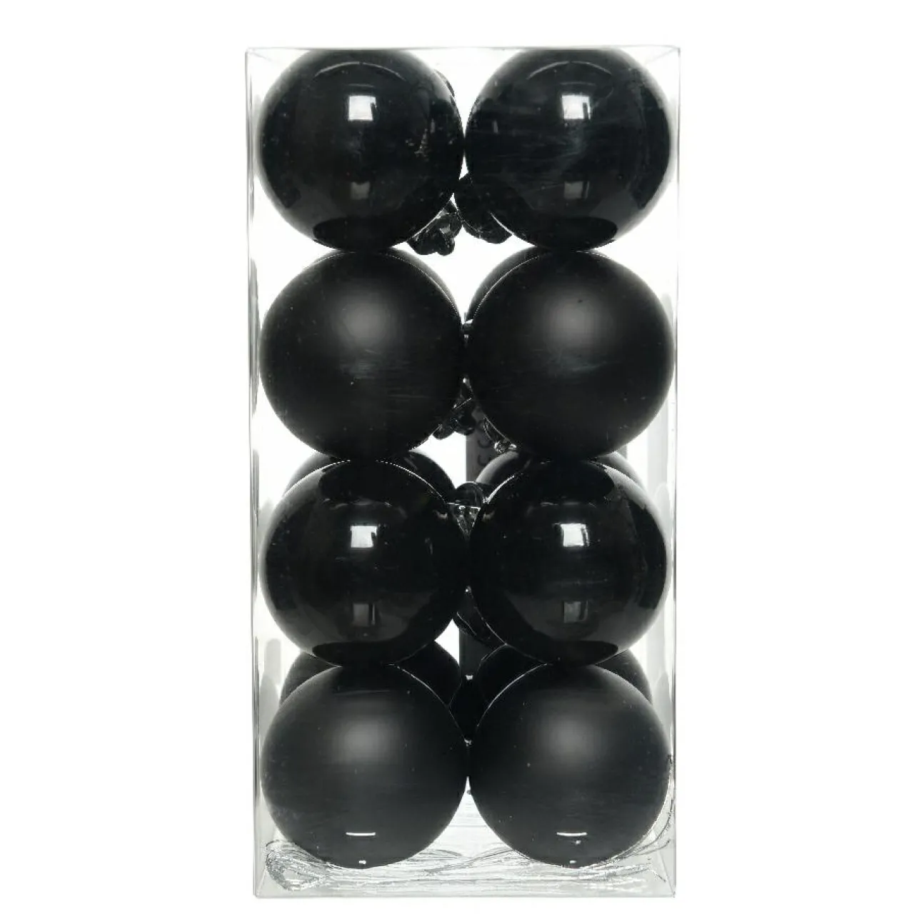 Boule De Noël|KAEMINGK Lot de 16 boules de Noël (D40 mm) Aravis Noir