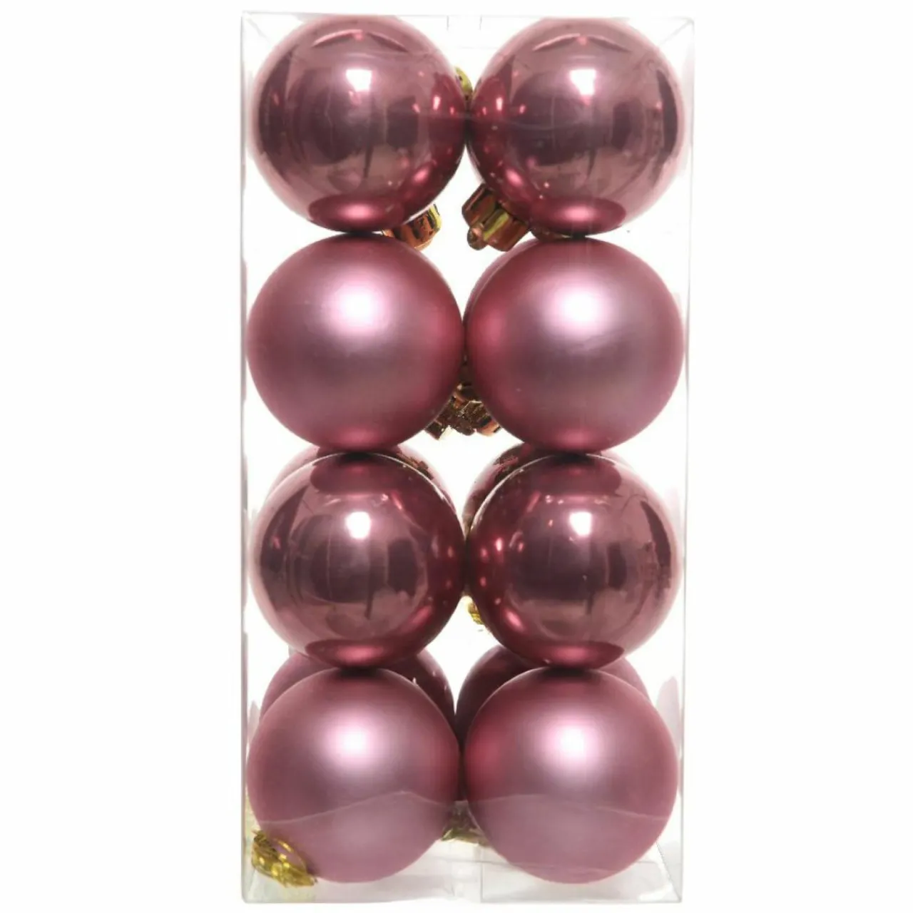 Boule De Noël|KAEMINGK Lot de 16 boules de Noël (D40 mm) Aravis Vieux rose