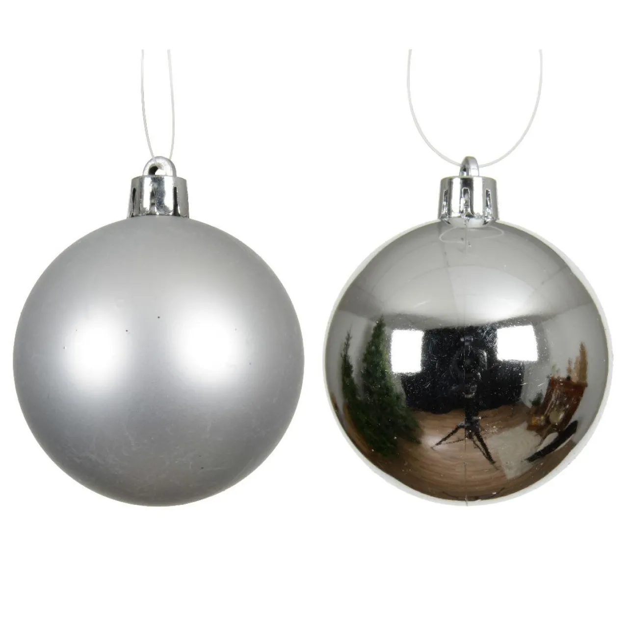 Boule De Noël|KAEMINGK Lot de 4 boules de Noël (D100 mm) Aravis Argent