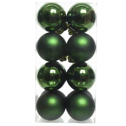 Boule De Noël|KAEMINGK Lot de 16 boules de Noël (D40 mm) Aravis Vert sapin