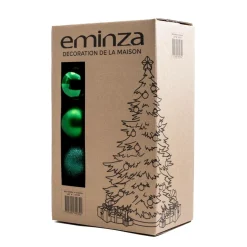 Boule De Noël|EMINZA Lot de 30 boules de Noël (D80 mm) New Alpine Vert sapin