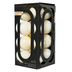 Boule De Noël|KAEMINGK Lot de 16 boules de Noël (D40 mm) Aravis Blanc laine