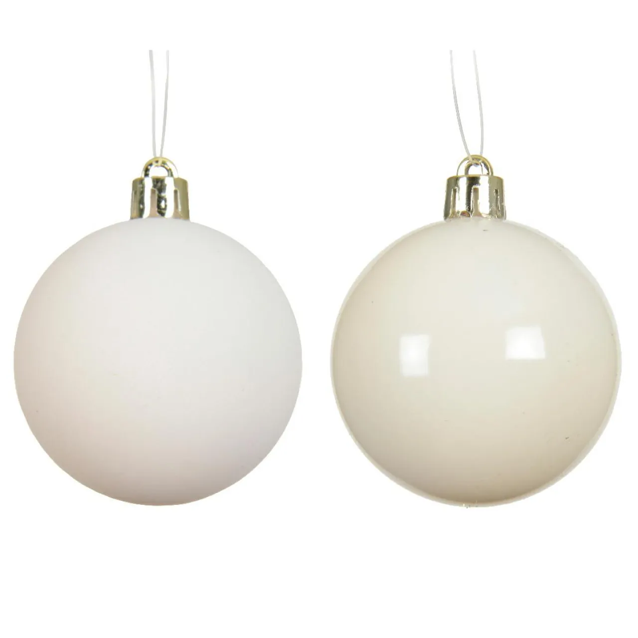 Boule De Noël|KAEMINGK Lot de 16 boules de Noël (D40 mm) Aravis Blanc laine