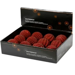 Boule De Noël|KAEMINGK Lot de 12 boules de Noël (D80 mm) Reflet d'or Bordeaux