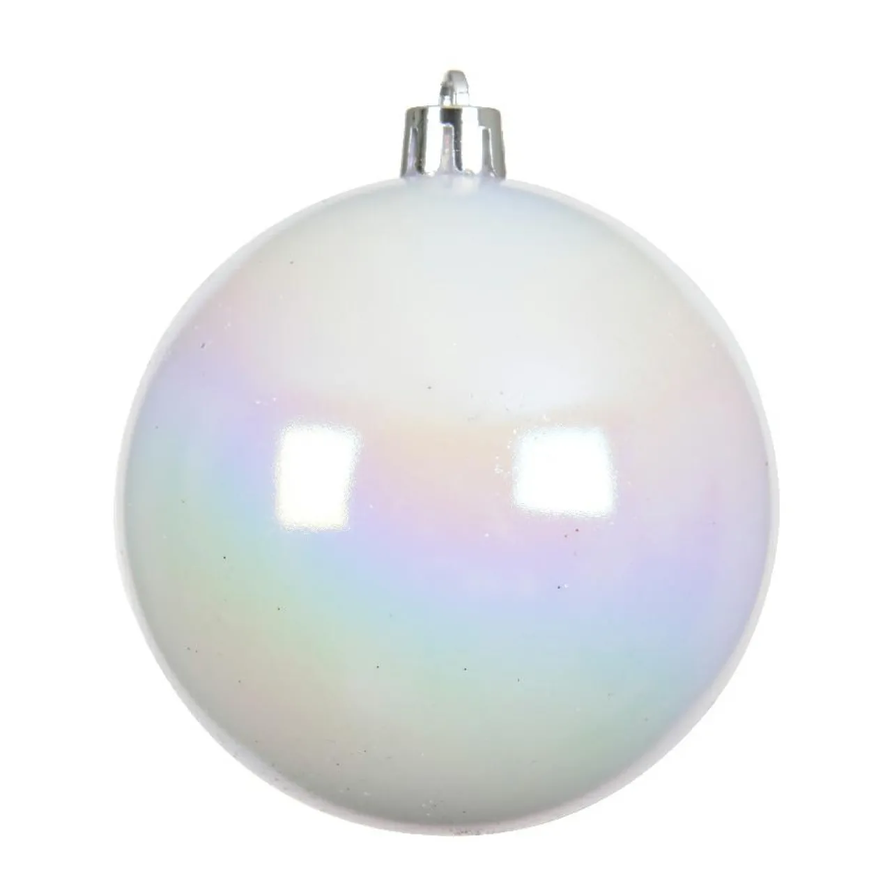 Boule De Noël|KAEMINGK Lot de 6 boules de Noël (D80 mm) Aravis Blanc irisé