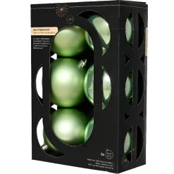 Boule De Noël|KAEMINGK Lot de 6 boules de Noël (D80 mm) Aravis Vert thé matcha Vert matcha