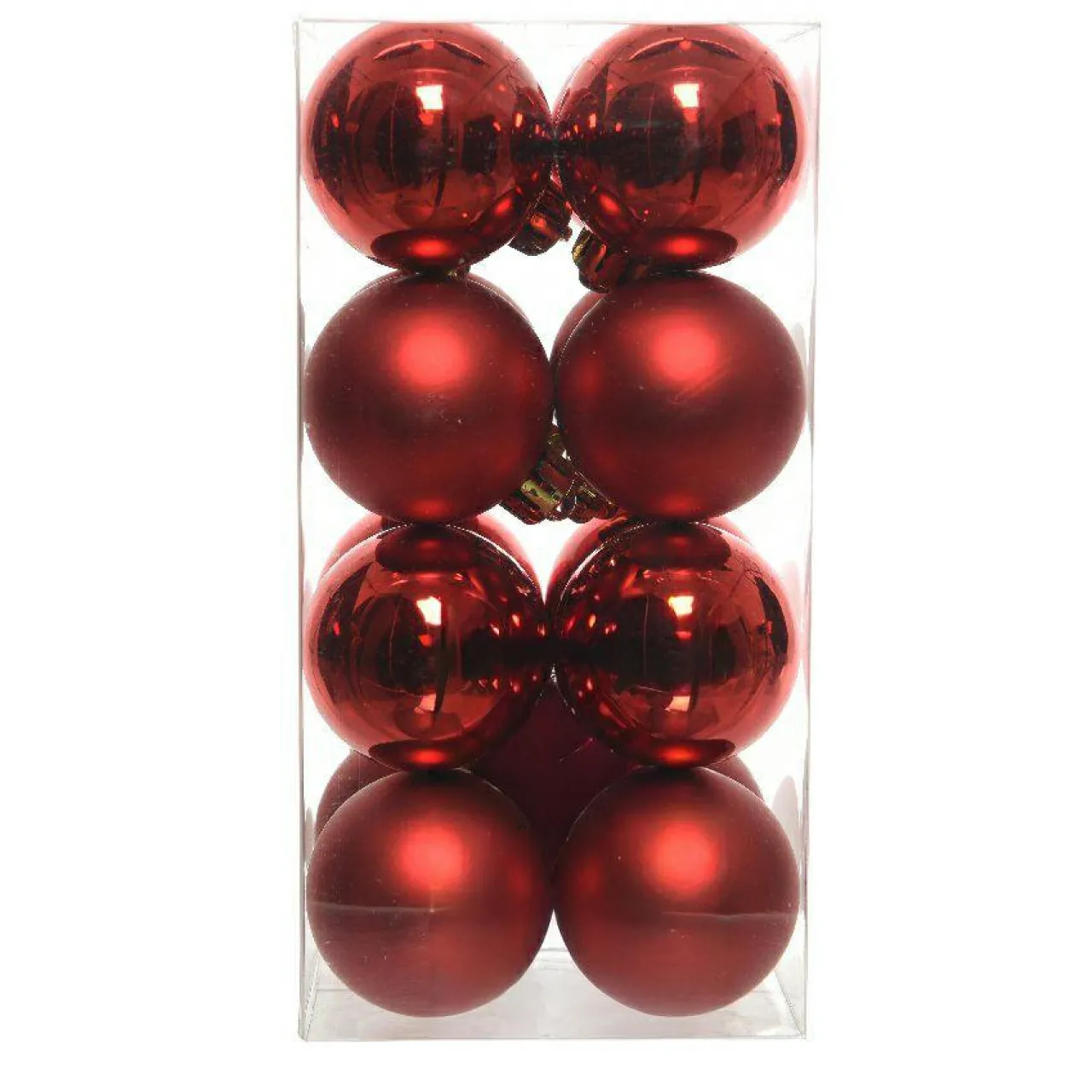 Boule De Noël|KAEMINGK Lot de 16 boules de Noël (D40 mm) Aravis Rouge