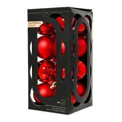 Boule De Noël|KAEMINGK Lot de 16 boules de Noël (D40 mm) Aravis Rouge