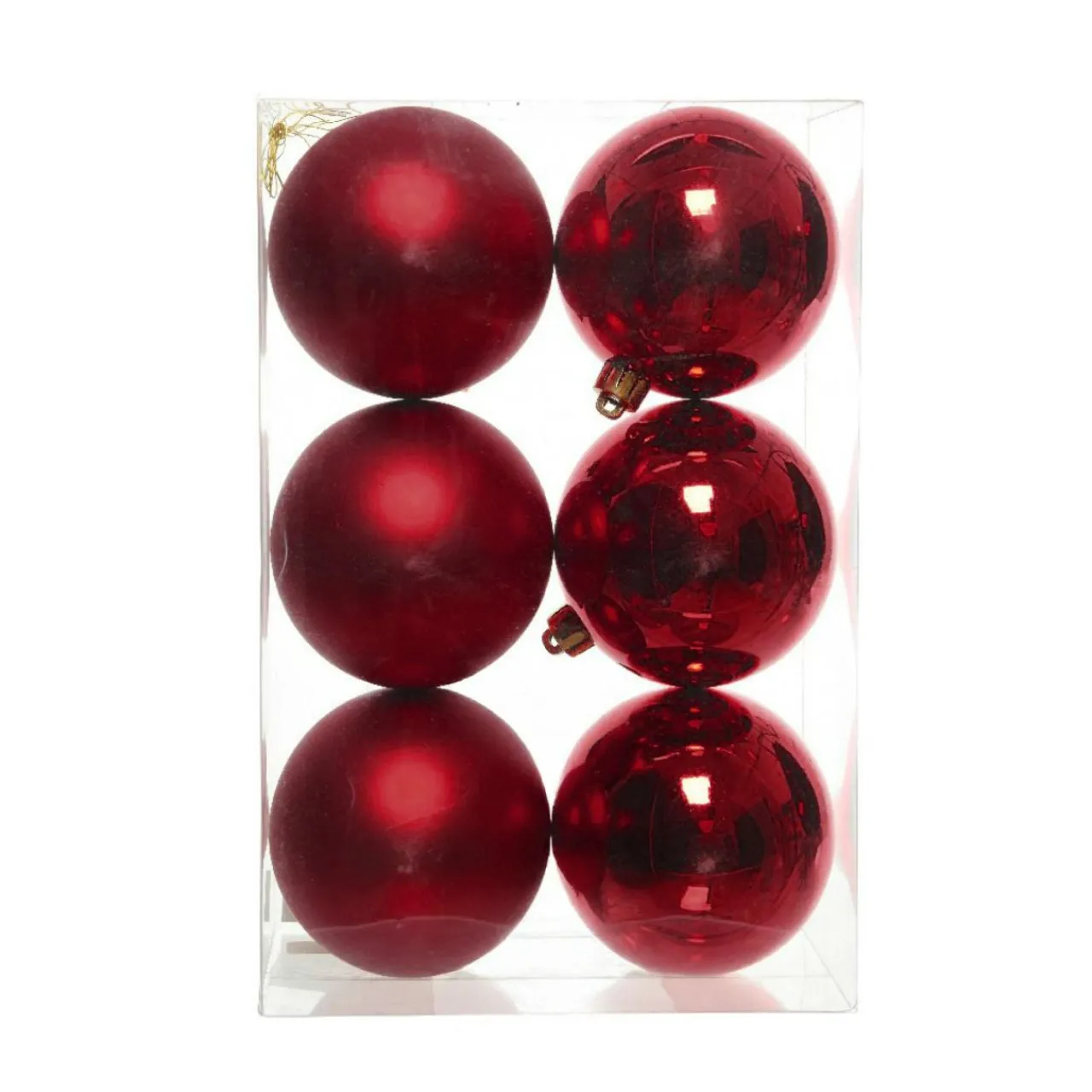Boule De Noël|KAEMINGK Lot de 6 boules de Noël (D80 mm) Aravis Bordeaux