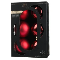 Boule De Noël|KAEMINGK Lot de 6 boules de Noël (D80 mm) Aravis Bordeaux