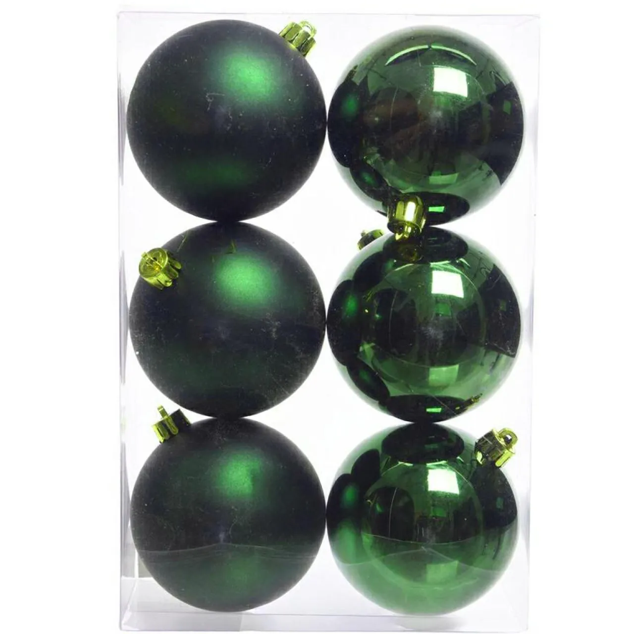 Boule De Noël|KAEMINGK Lot de 6 boules de Noël (D80 mm) Aravis Vert sapin
