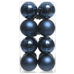 Boule De Noël|KAEMINGK Lot de 16 boules de Noël (D40 mm) Aravis Bleu nuit
