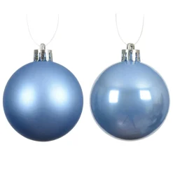 Boule De Noël|KAEMINGK Lot de 6 boules de Noël (D80 mm) Aravis Bleu Ciel