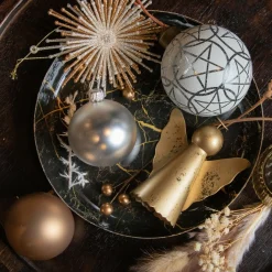 Boule De Noël|KAEMINGK Lot de 3 boules de Noël (D80 mm) en verre Vril Blanc