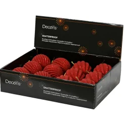 Boule De Noël|KAEMINGK Lot de 12 boules de Noël (D80 mm) Reflet d’or Rouge