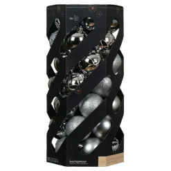 Boule De Noël|KAEMINGK Lot de 35 boules de Noël (D60 mm) Aravis Argent
