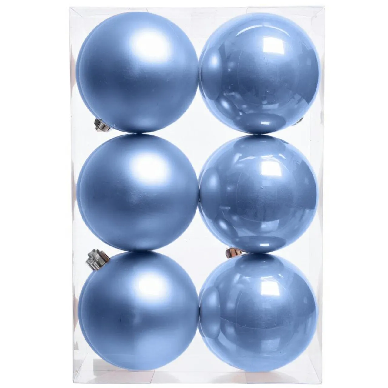 Boule De Noël|KAEMINGK Lot de 12 boules de Noël (D60 mm) Aravis Bleu Ciel