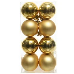 Boule De Noël|KAEMINGK Lot de 16 boules de Noël (D40 mm) Aravis Or