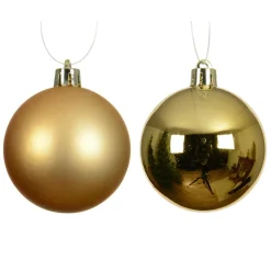 Boule De Noël|KAEMINGK Lot de 16 boules de Noël (D40 mm) Aravis Or