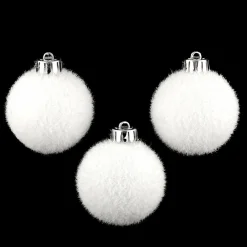 Boule De Noël|Feeric Lights & Christmas Lot de 3 boules de Noël (D60 mm) Bouba Blanc