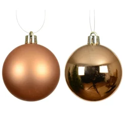 Boule De Noël|KAEMINGK Lot de 12 boules de Noël (D60 mm) Aravis Cognac