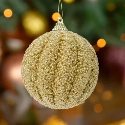 Boule De Noël|KAEMINGK Lot de 12 boules de Noël (D80 mm) Etincelle Or