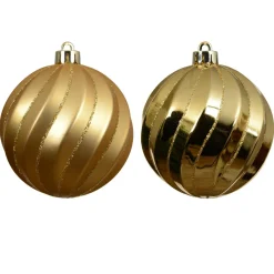 Boule De Noël|KAEMINGK Lot de 6 boules de Noël (D80 mm) Glam chic Or