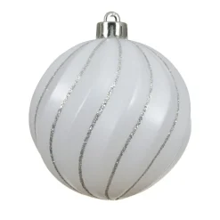 Boule De Noël|KAEMINGK Lot de 6 boules de Noël (D80 mm) Glam chic Blanc