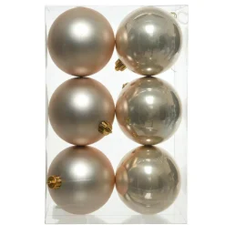 Boule De Noël|KAEMINGK Lot de 6 boules de Noël (D80 mm) Aravis Perle