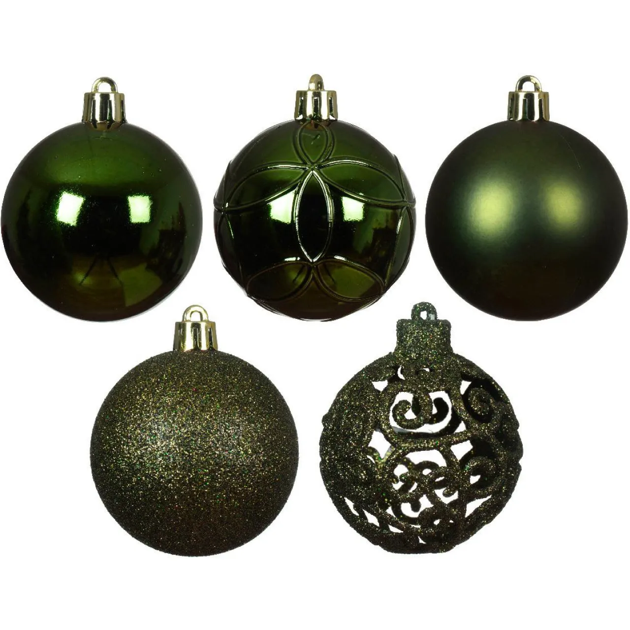 Boule De Noël|KAEMINGK Lot de 35 boules de Noël (D60 mm) Aravis mix Vert sapin