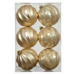Boule De Noël|KAEMINGK Lot de 6 boules de Noël (D80 mm) Glam chic Perle