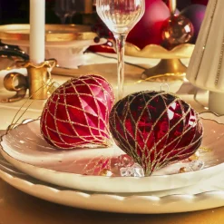 Boule De Noël|KAEMINGK Lot de 12 boules de Noël (D80 mm) Natale Prezioso Bordeaux