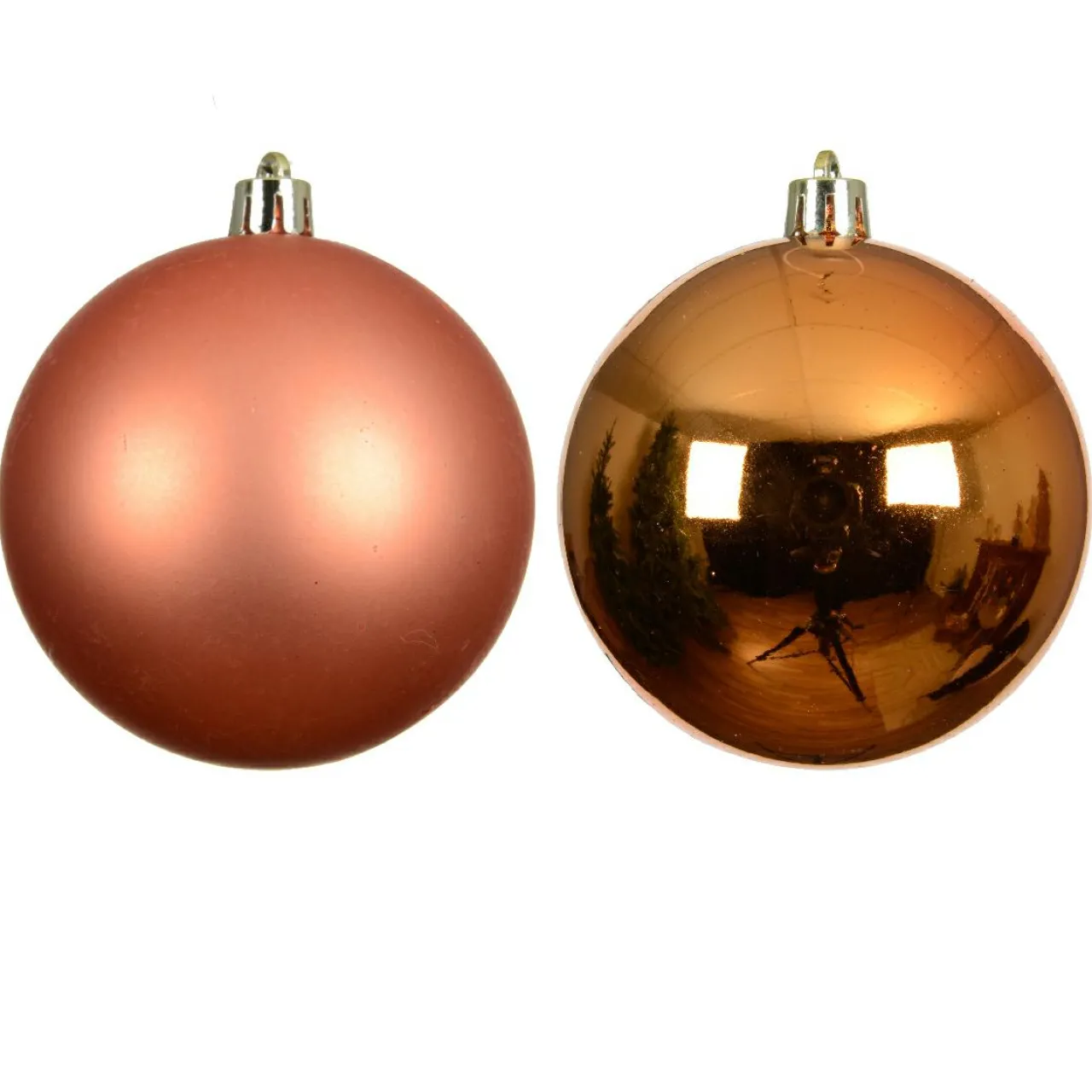 Boule De Noël|KAEMINGK Lot de 4 boules de Noël (D100 mm) Aravis Orange