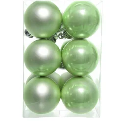 Boule De Noël|KAEMINGK Lot de 12 boules de Noël (D60 mm) Aravis Vert thé matcha Vert matcha