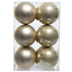 Boule De Noël|KAEMINGK Lot de 12 boules de Noël (D60 mm) Aravis Perle