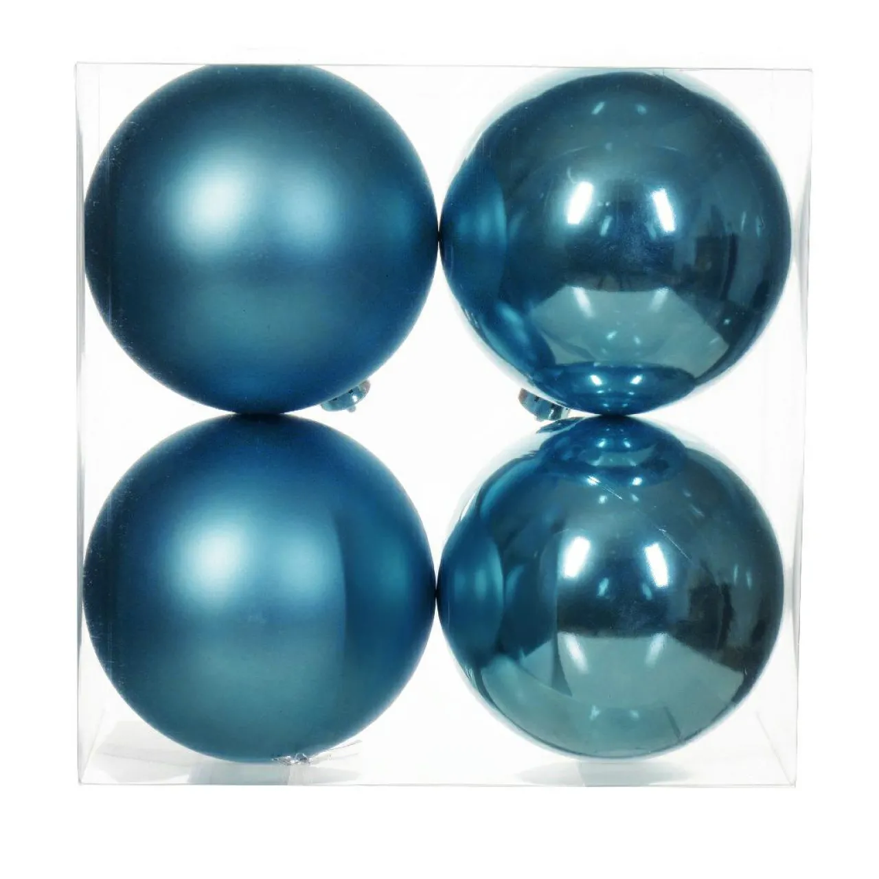 Boule De Noël|KAEMINGK Lot de 4 boules de Noël (D100 mm) Aravis Bleu pétillant