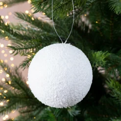 Boule De Noël|KAEMINGK Lot de 6 boules de Noël (D80 mm) Loula Blanc