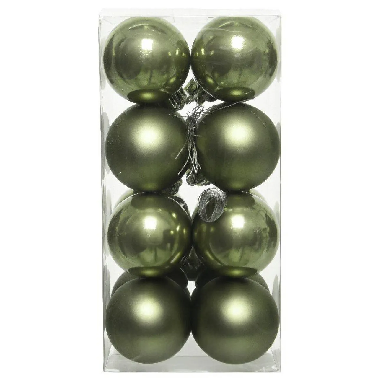 Boule De Noël|KAEMINGK Lot de 16 boules de Noël (D40 mm) Aravis Vert romarin