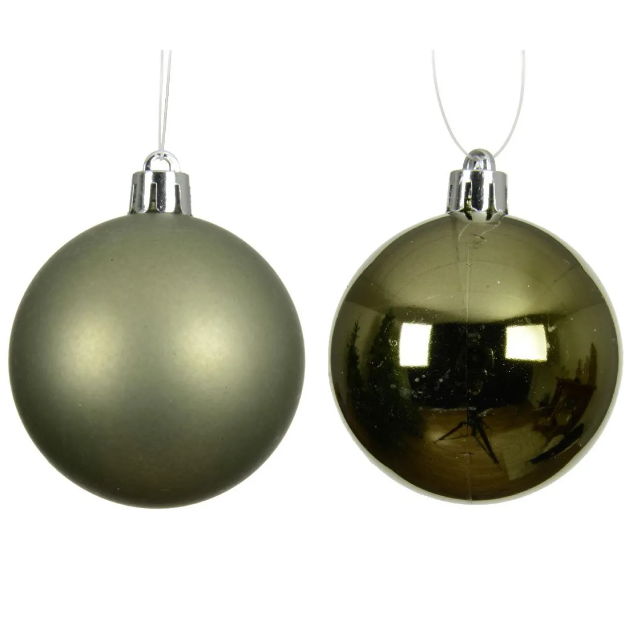 Boule De Noël|KAEMINGK Lot de 16 boules de Noël (D40 mm) Aravis Vert romarin