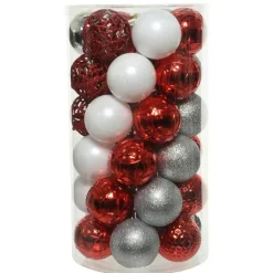 Boule De Noël|KAEMINGK Lot de 37 boules de Noël (D60 mm) Alpine mix couleurs Argent