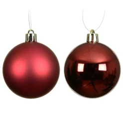Boule De Noël|KAEMINGK Lot de 4 boules de Noël (D100 mm) Aravis Bordeaux