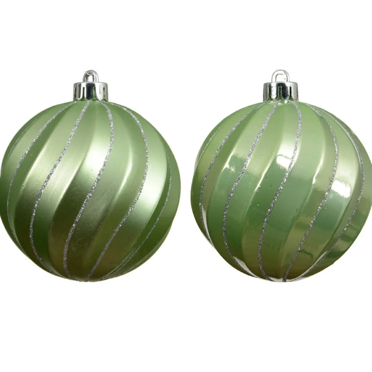 Boule De Noël|KAEMINGK Lot de 6 boules de Noël (D80 mm) Glam chic Vert matcha