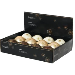 Boule De Noël|KAEMINGK Lot de 12 boules de Noël en verre (D80 mm) Noël en fête Multicolore