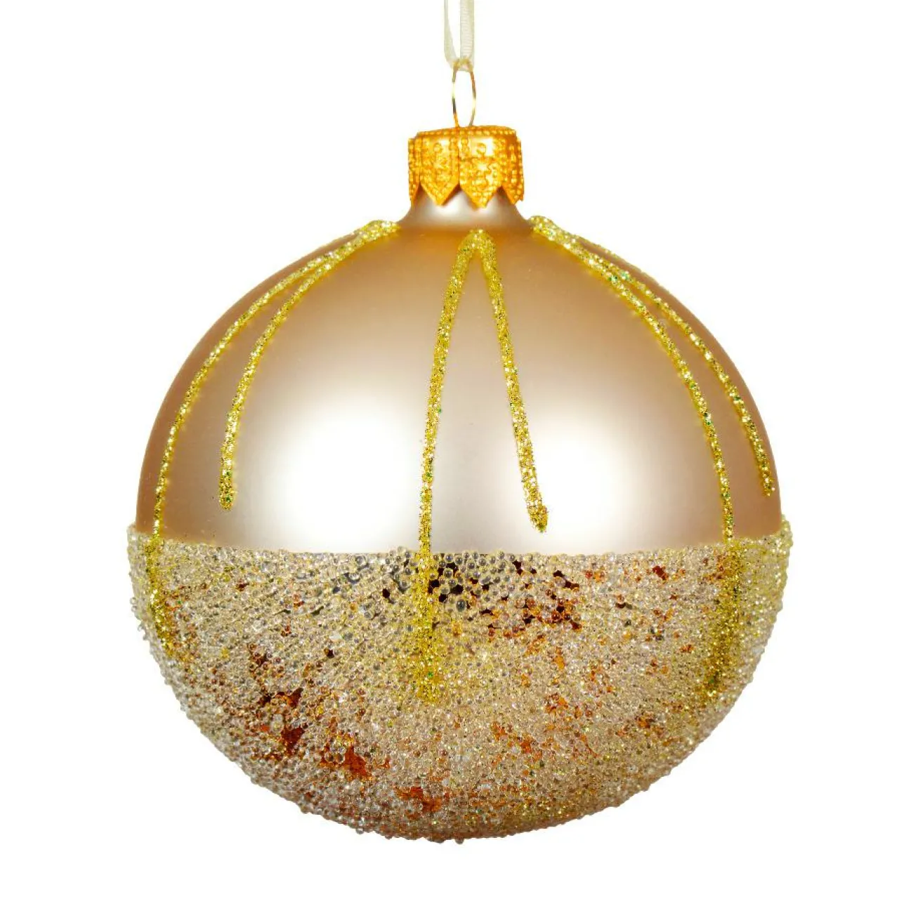 Boule De Noël|KAEMINGK Lot de 6 boules de Noël en verre (D80 mm) Ballotine Perle